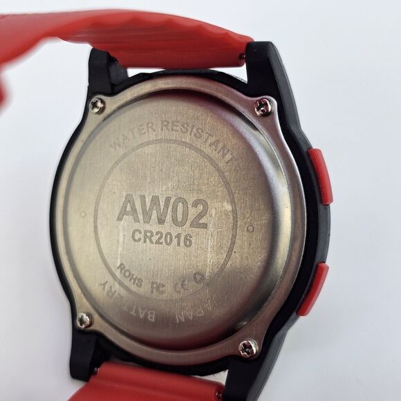 Beeasy Men's Ultra Slim Digital Watch 44MM Red Plastic Bands New Battery - Picture 6 of 12